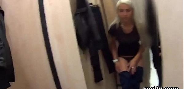  Striking czech chick gets teased in the supermarket and penetrated in pov